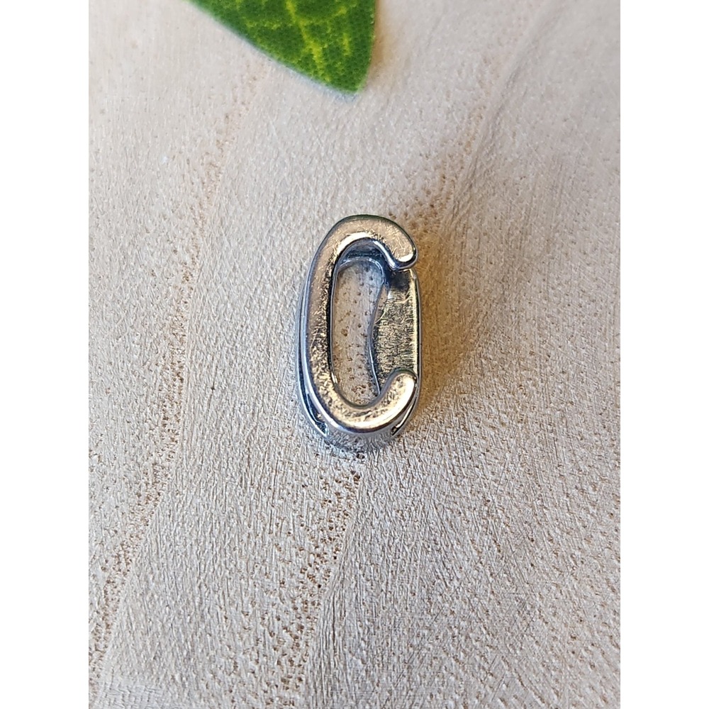 KEEP Collective Letter C Initial Collectible Slider Silver Tone Charm Keepsake